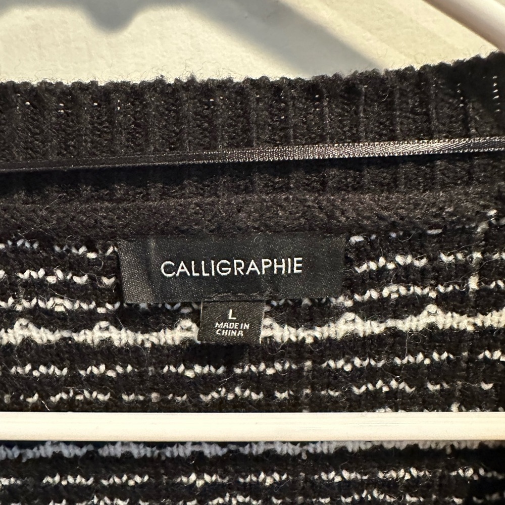 Black and White Women's Sweater - Picture 3 of 5